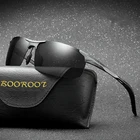 Солнцезащитные очки Мужские поляризационные в алюминиево-магниевой оправе, антибликовые, для вождения, в стиле ретро, UV400