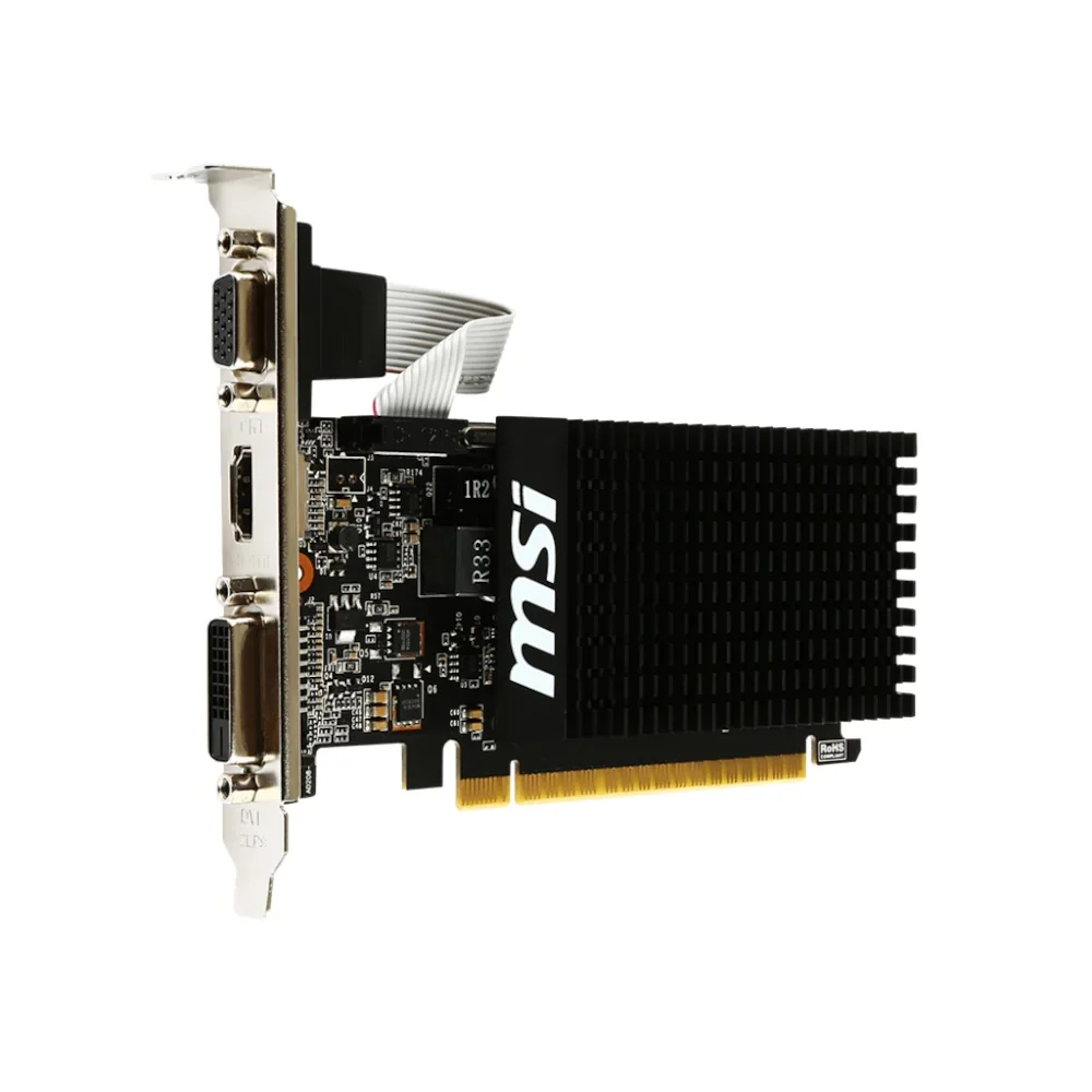 Видеокарта MSI NVIDIA GeForce GT 710 1GD3H LP V809-1899R 1 Гб 64 бит DDR3 независимый настольный