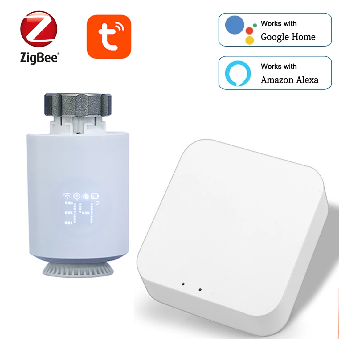 

Термостатический клапан радиатора ZIGBEE, Программируемый Интеллектуальный беспроводной термостатический радиатор с голосовым управлением