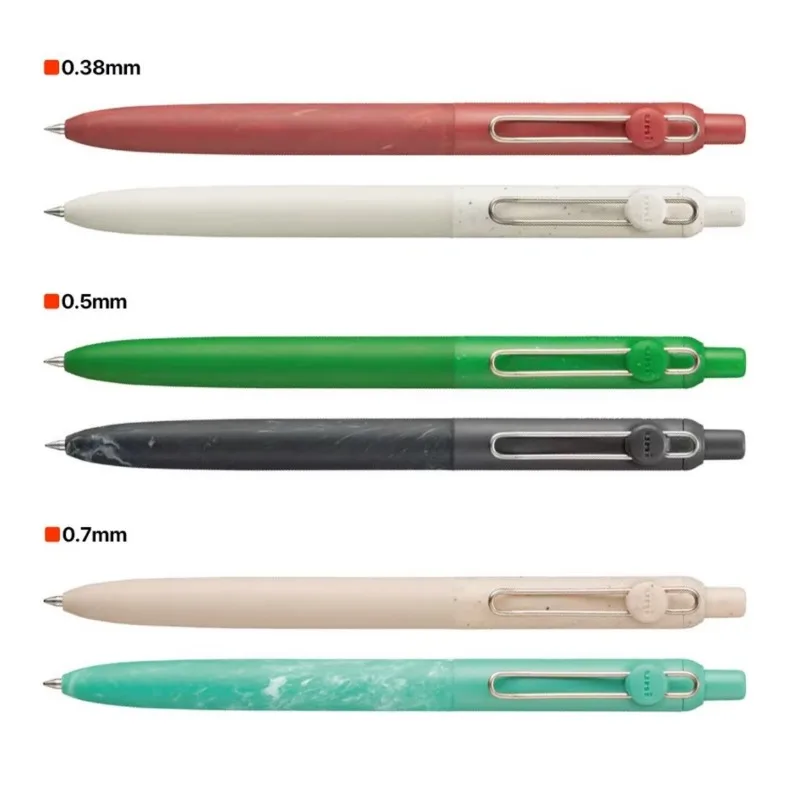 Фото Ручка-роллер Uni Liquid Gel Ink с мраморным эффектом, лимитированная серия Uniball ZENTO, 0.38/0.5/0.7 мм, для плавного письма, не размазывается, черные чернила, инструменты для учебы №2
