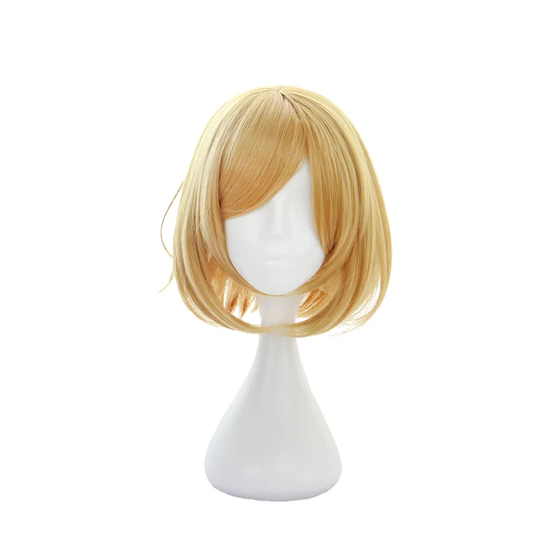 Парик для косплея Rin / Len из коротких светлых термостойких волос аниме аксессуары