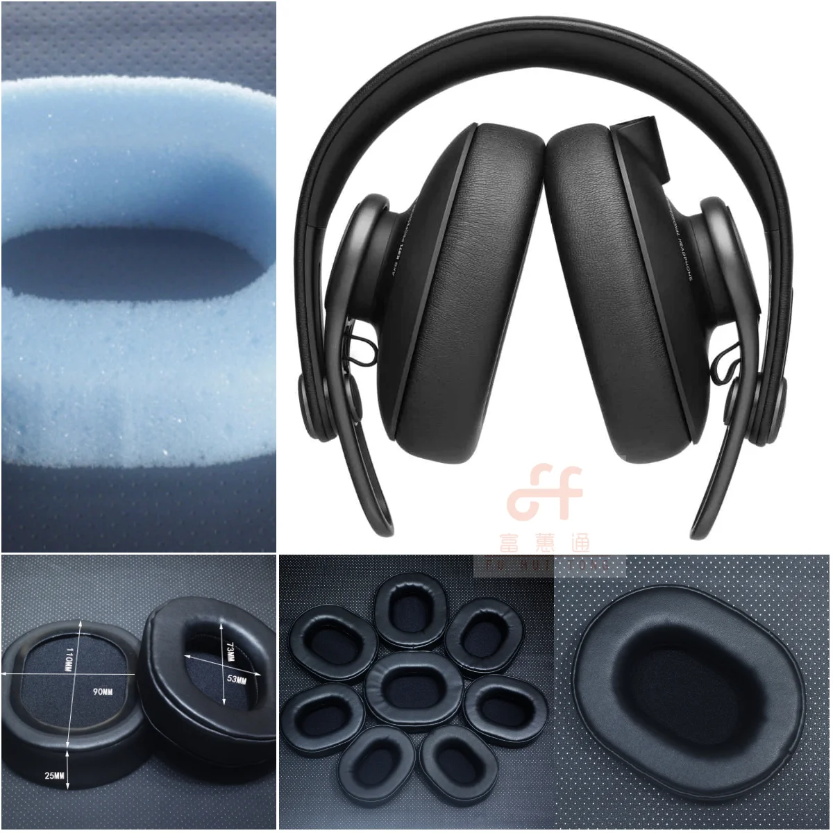 

Ear Pads Foam Cushion For AKG K371 Headphone Real Leather Lambskin Replacement Earpads Sleeve Earphone Earmuff