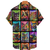 unisex anime shirts 2022 hawaiian shirt men woemn mens clothing cartoon style 3d print shirts summer loose short sleeve top 5xl