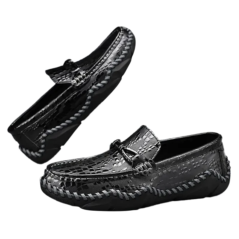 

Модные мужские туфли на плоской подошве DAFENP на осень-зиму, уличные повседневные кожаные лоферы, обувь для мужчин