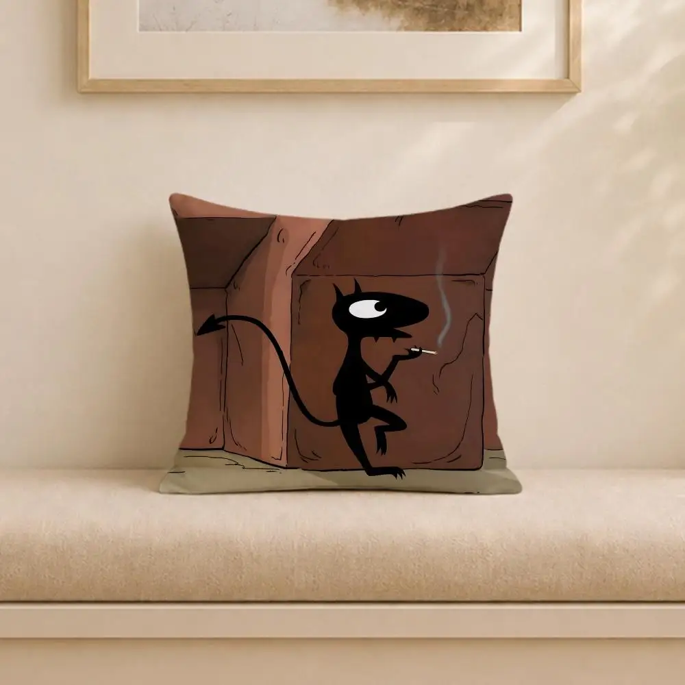 Фото Чехол для подушки D-Disenchantment Luci Devil, устойчивый к сминанию, из короткого плюша, дышащий, можно стирать в машине №4