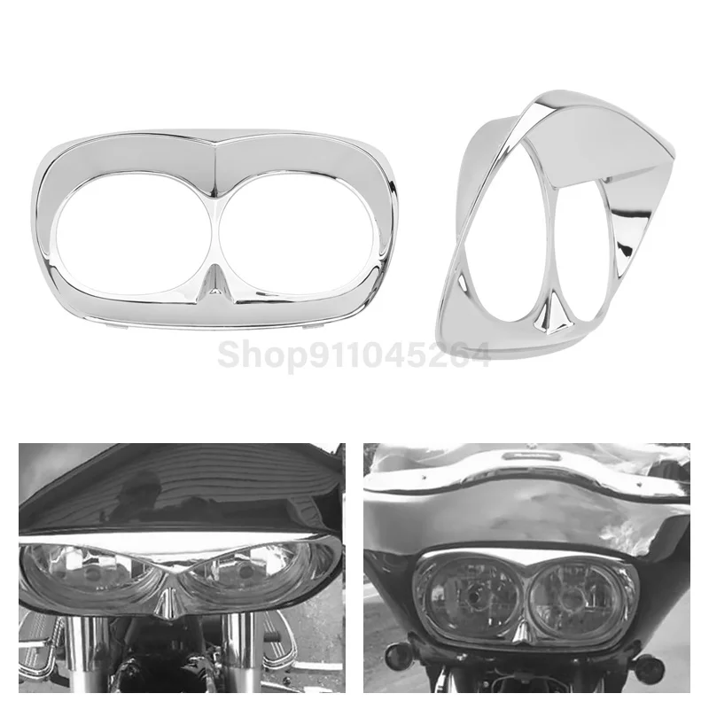 

Motorcycle Headlight Fairing HeadLamp Trim Scowl Bezel Eagle Hawk Sharp Cover For Harley Road Glide EFI FLTRI FLTR 1998-2013