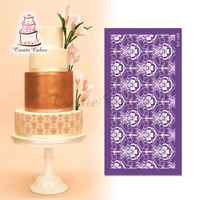 flowers design mesh stencils wedding cake mould fabric cake stencil template cake decorating tool baking accessories