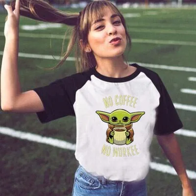 

Женская футболка Yoda мандалуо Звездные войны женский топ