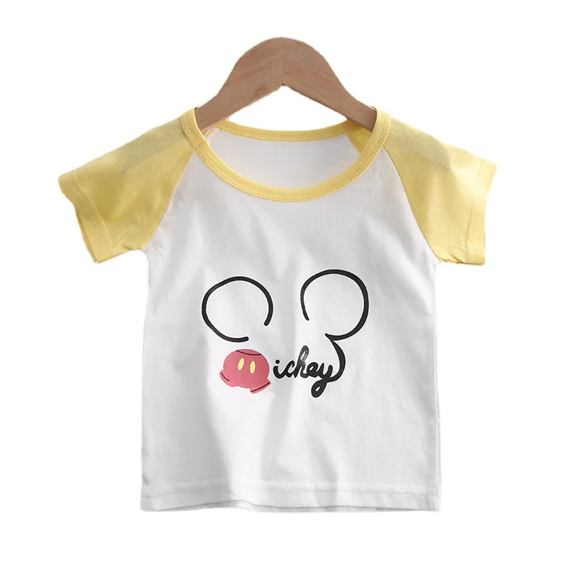 

Cotton Cartoon Print Design 2021 Summer T-shirts Kids High Quality Outfits Short Sleeve Children Clothing Toddler Boy Clothes