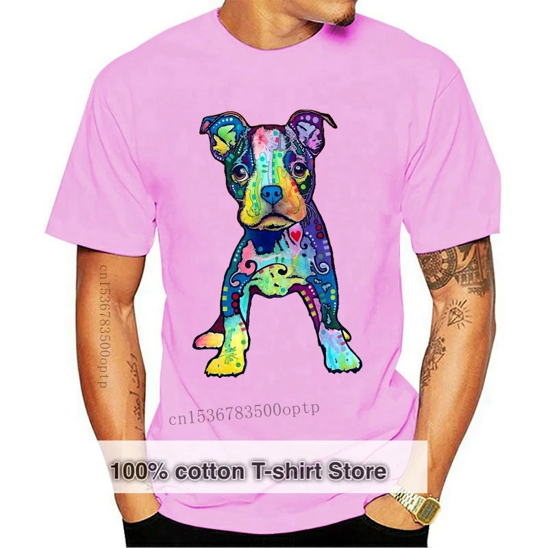 

New Cute Colorful Baby pit bull Puppy Paws Animal Lover Dog Pet T-shirt