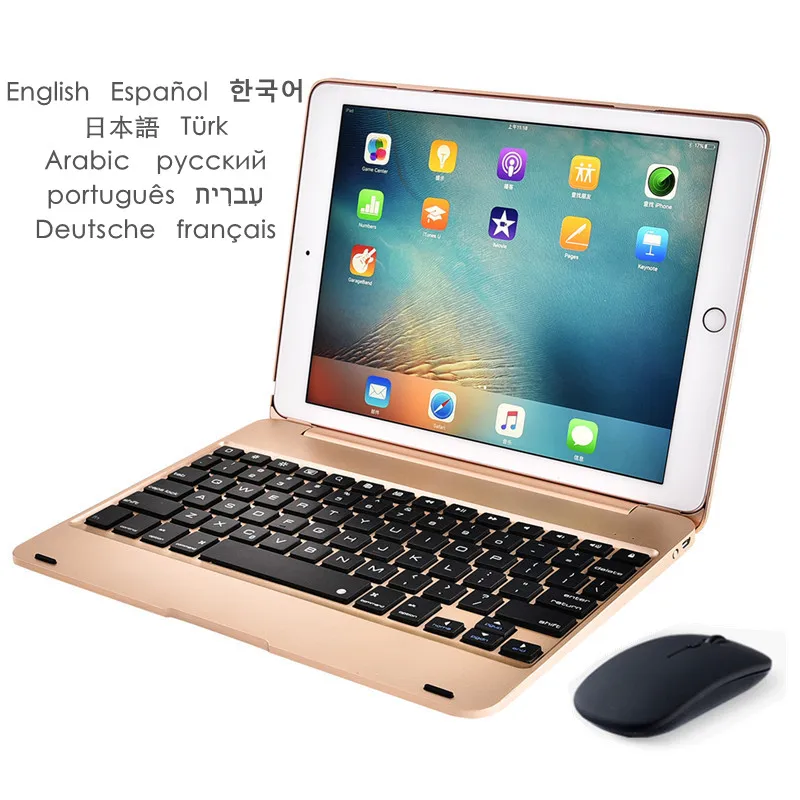 

Funda For iPad Air 2 5 6 5th 6th Gen Keyboard Case For iPad 9.7 2017 2018 Air 9.7 Pro 9.7 Russian Spanish Hebrew Korean Keyboard