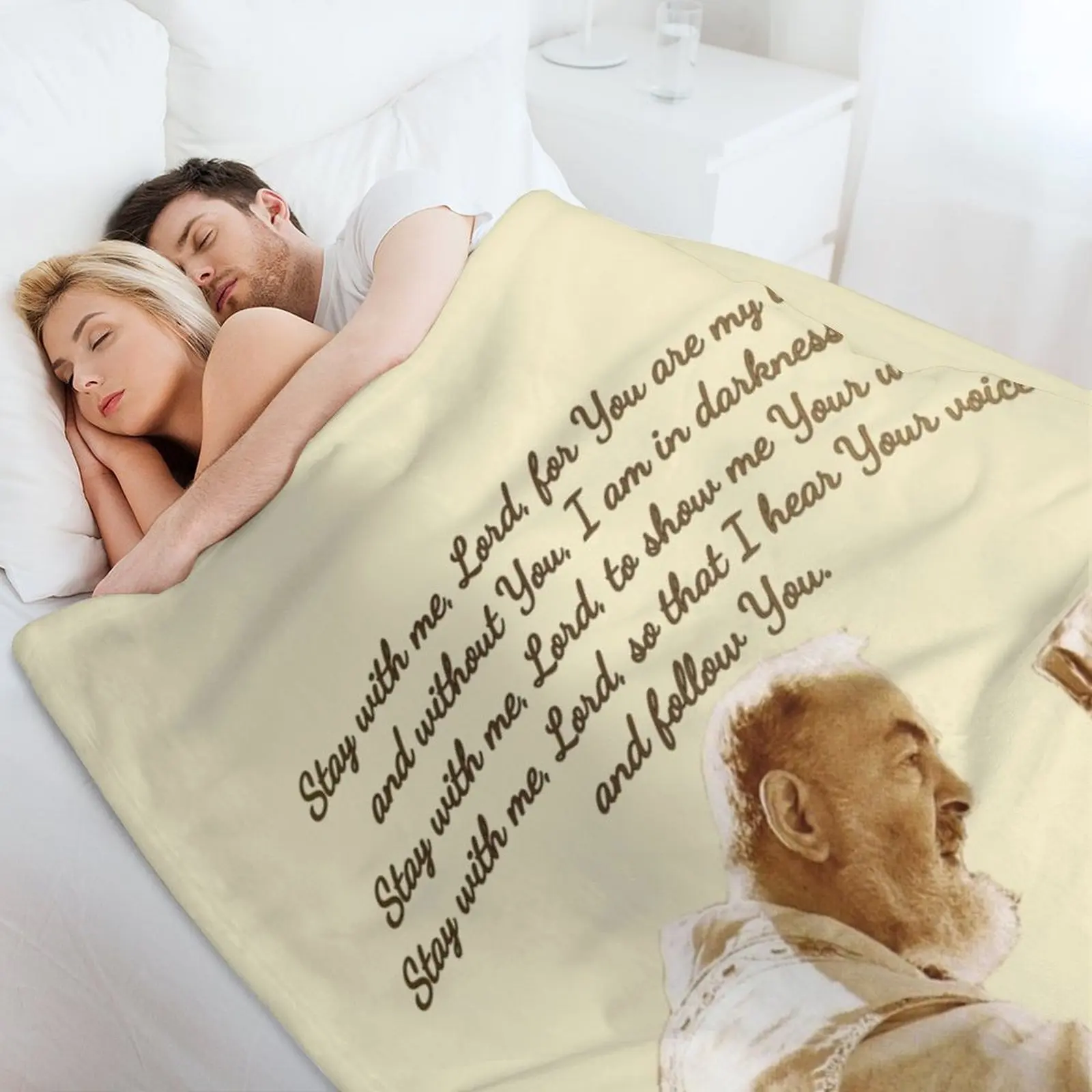 Падре Пиэрельцина Оставайся со мной Господь Плед на зиму Туристическое