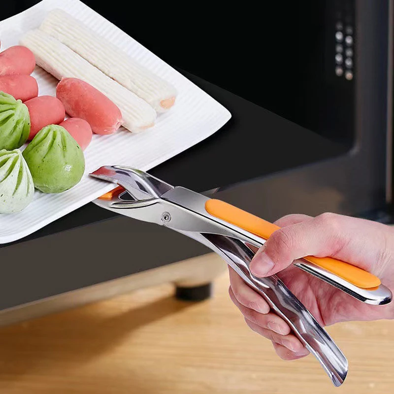 

Зажим для чаши из нержавеющей стали и силикона, нескользящий зажим для удаления ожогов, многофункциональный бытовой зажим для кастрюли