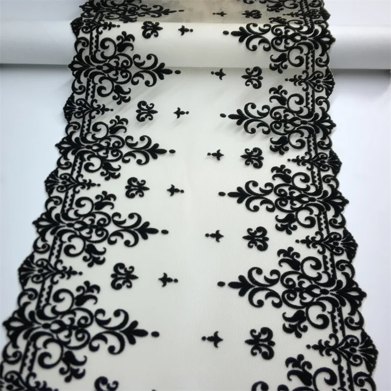 Черная кружевная отделка Emebroidery, аксессуары для одежды «сделай сам», вышитые сетчатые кружева для нижнего белья, швейные поделки Черная кружевная отделка Emebroidery, аксессуары для одежды «сделай сам», вышитые сетчатые кружева для нижнего белья, швейные поделки