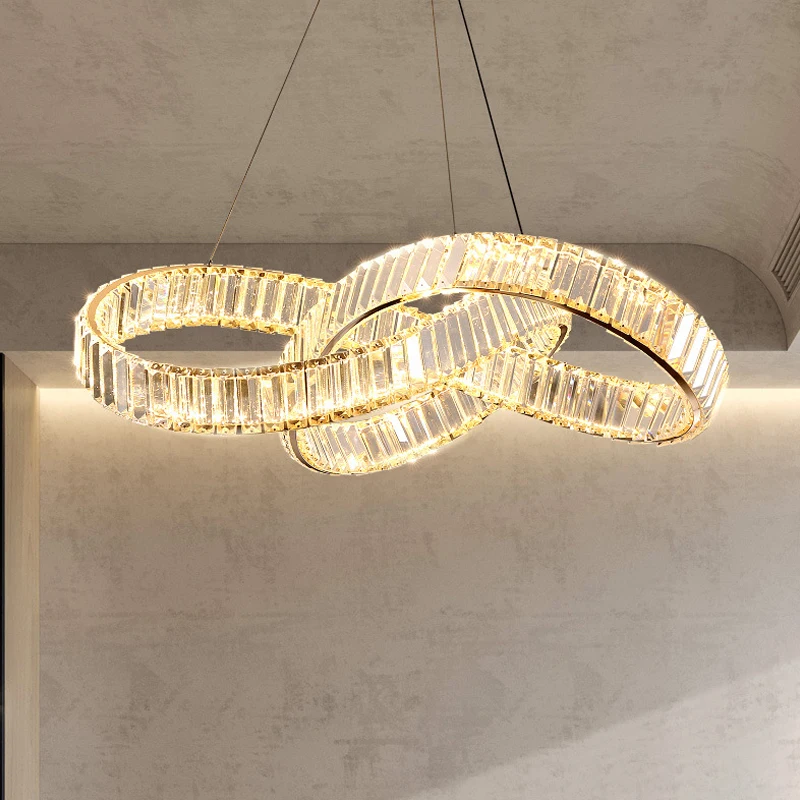 

Luxury Creativity Crystal LED Pendant Lights Living Dining Room Lighting Lustre Decor Chandelier Indoor Kitchen Lights Fixture