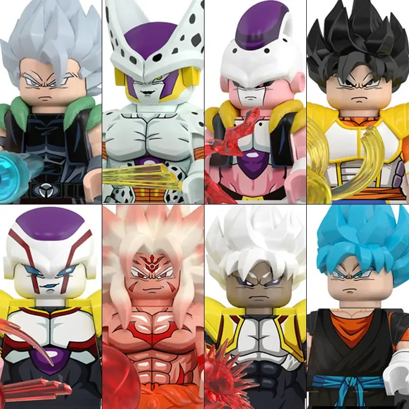 Фото WM6182 Конструктор DRAGON BALL: Гоку, Вегета, Гохан, Фриза, мини-фигурки, аксессуары, подарки на Хэллоуин и Рождество для детей №2