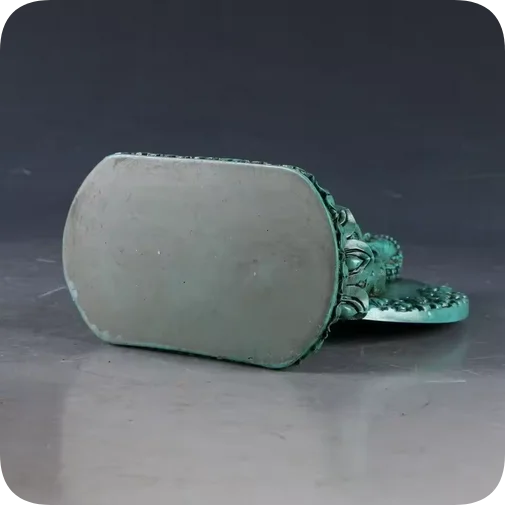 Китайский антиквариат бирюзовая резная статуя Будды Шаки Муни ручной работы