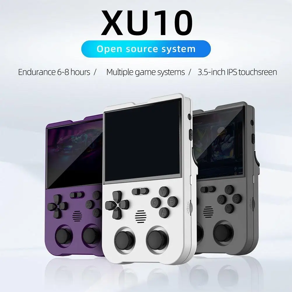 

64/128G с PSP Games XU10 LINUX RK3326S 64bit A35 3,5 inch IPS портативная игровая консоль для FC мини ретро классический двойной джойстик
