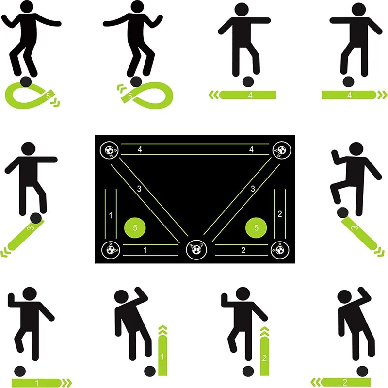 Коврик для тренировок по футболу нескользящий коврик тихий амортизирующий