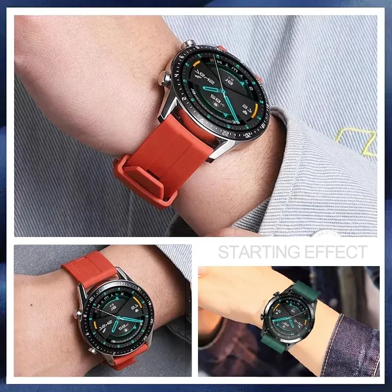 22mm Watch Strap For Huawei Watch Gt/2/2e/3 Pro/Magi Strap Silicone Smartwatch Bracelet Samsung Galaxy Watch 3/45mm/46mm/S3 Band
