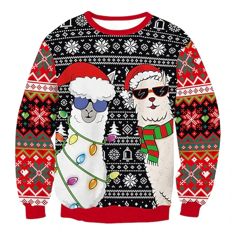 2024-2025 забавные животные альпака модные толстовки для домашних животных кошек и