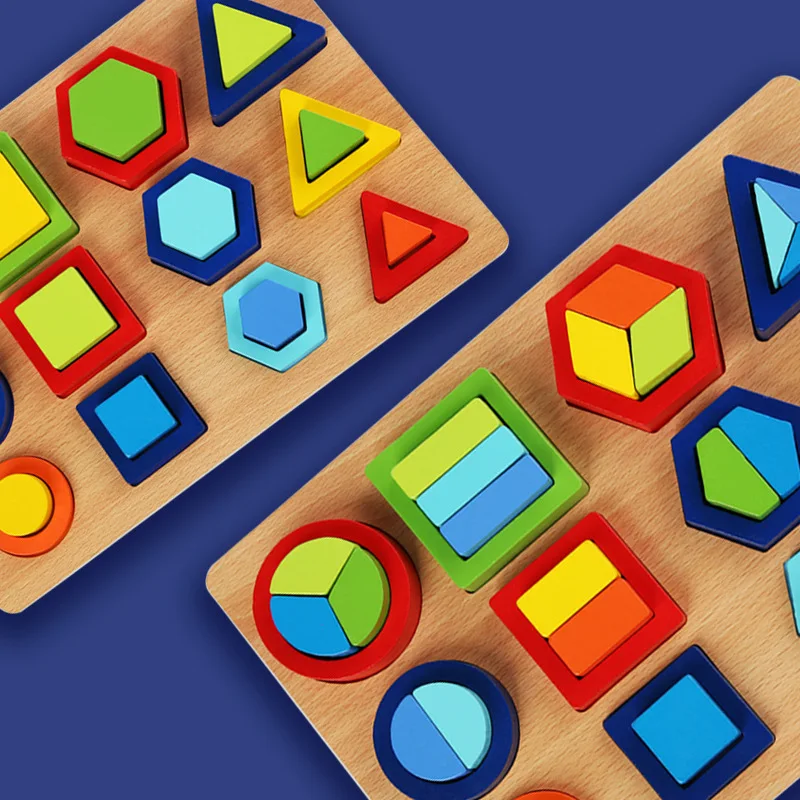 

Kids Logical Puzzles Toys Montessori Color Shape Matching Games Creativity Educational Toys Preschool Space Fine Motor J0564H