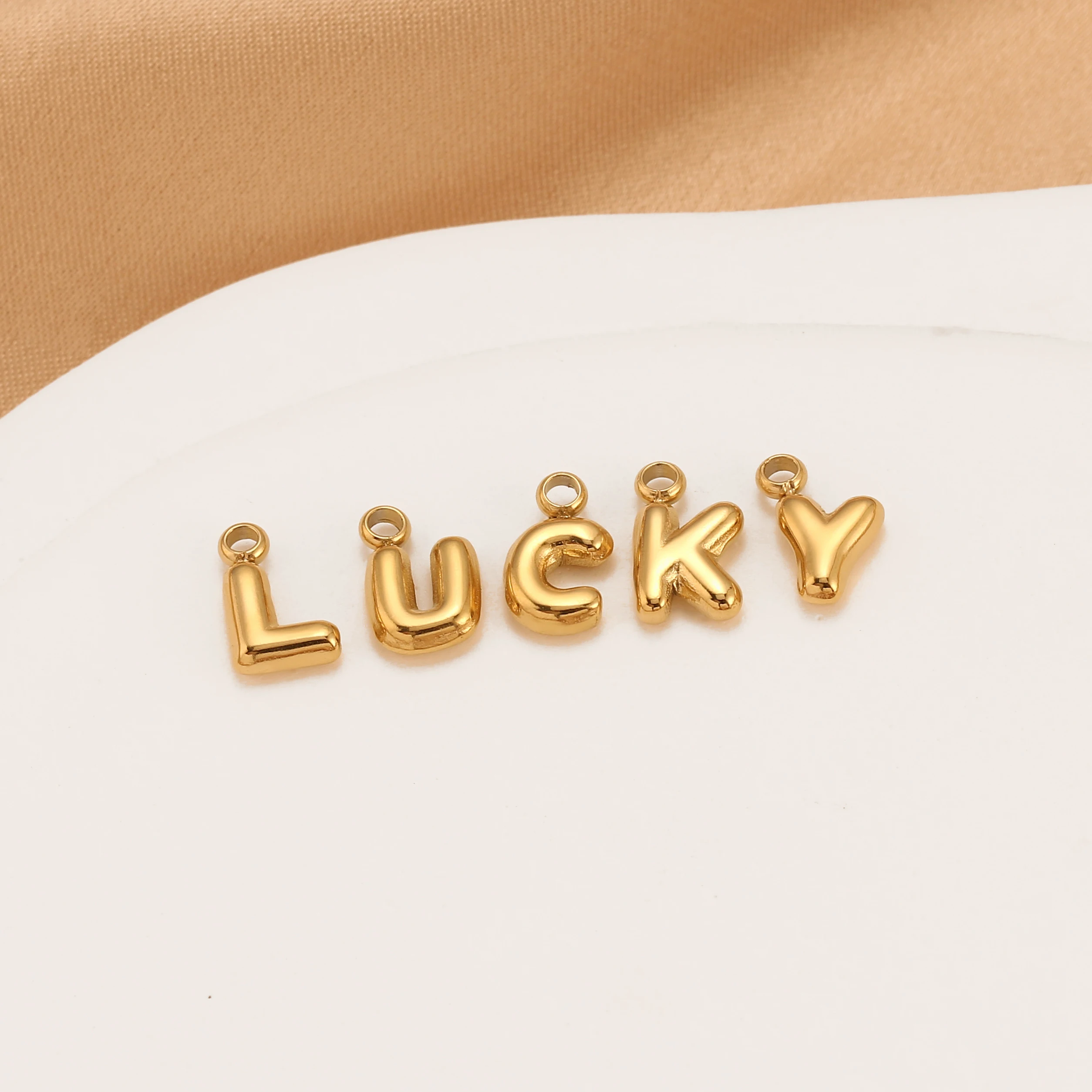 Подвески из нержавеющей стали с буквами 3 шт