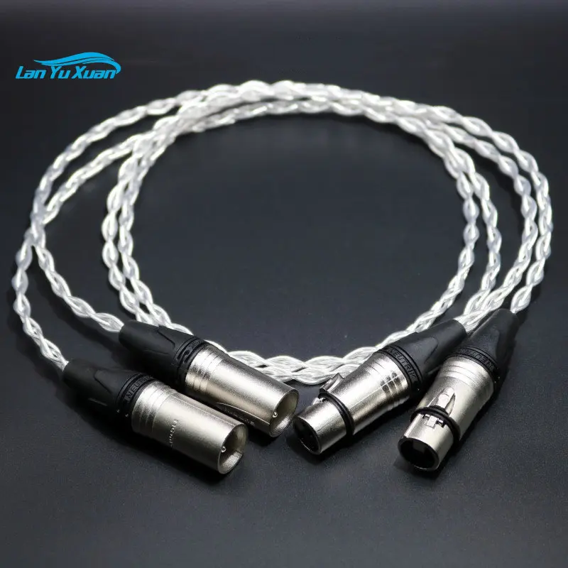 

FK-002 HIFI Kimberly 8AG однокристальный серебристый Балансирующий усилитель Ca-non Plug XLR сбалансированный кабель аудиосигнала
