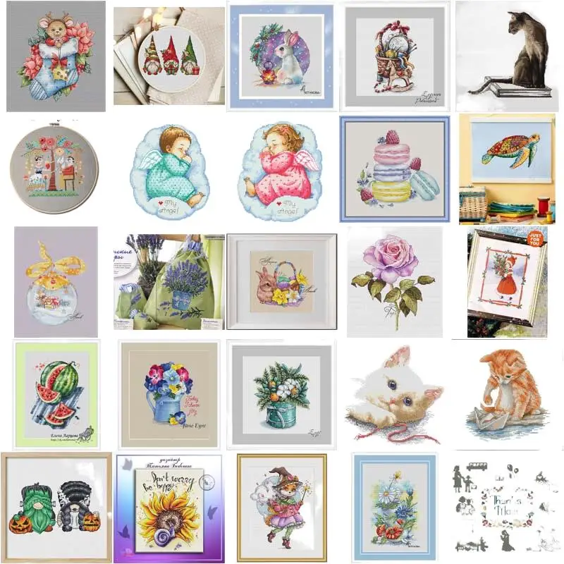 

Angel baby Cross Stich Embroidery set Electronic drawing Cross Stich Needlework PDF by Email