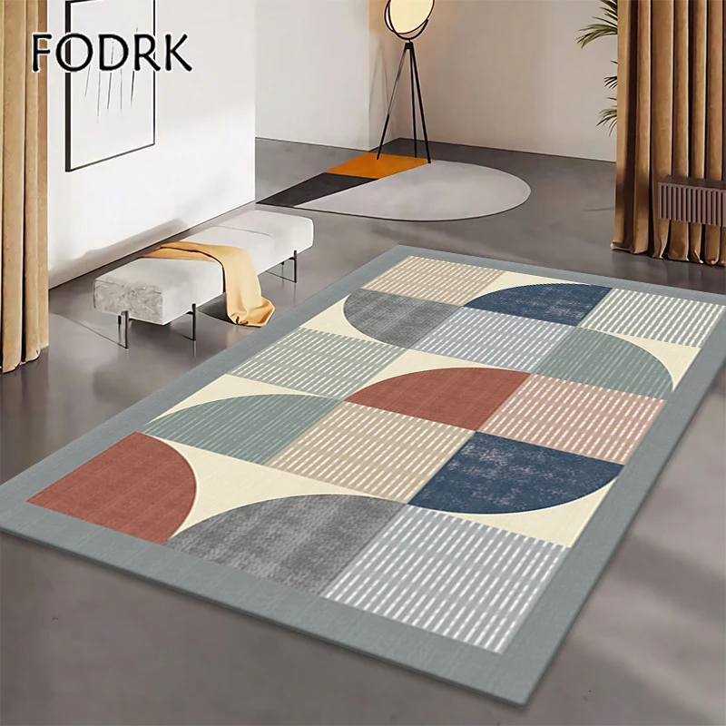 

Nordic geometric printed floor mat for household use stain resistant living room bedroom carpet rug alfombra tapis tapete hogar