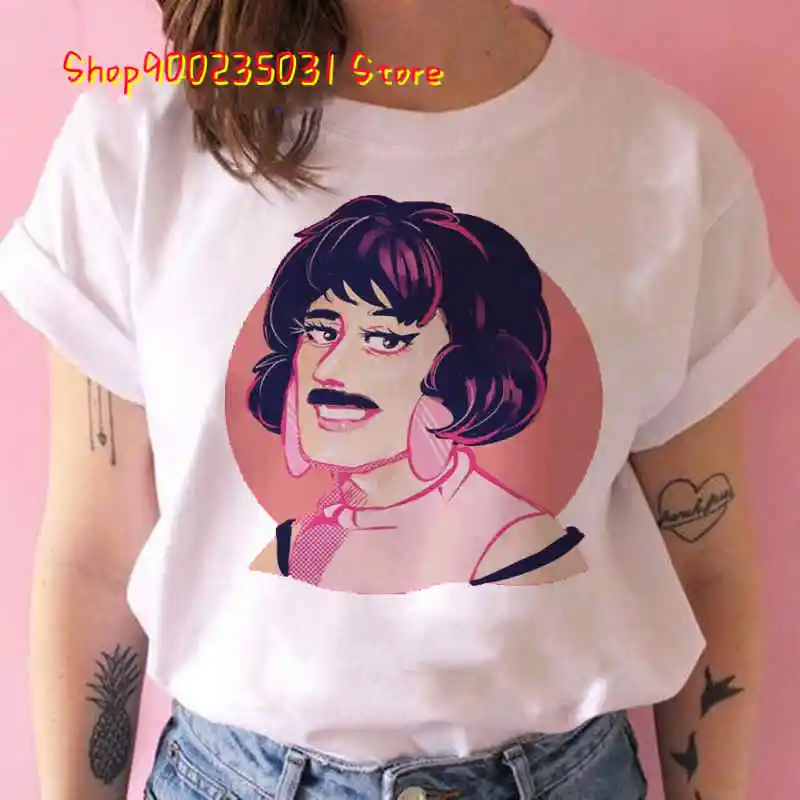 

Women Freddie Mercury T-Shirt Summer Short Sleeve Tee Shirt Harajuku Tshirt The Queen Band High Street Y2k Tops Female