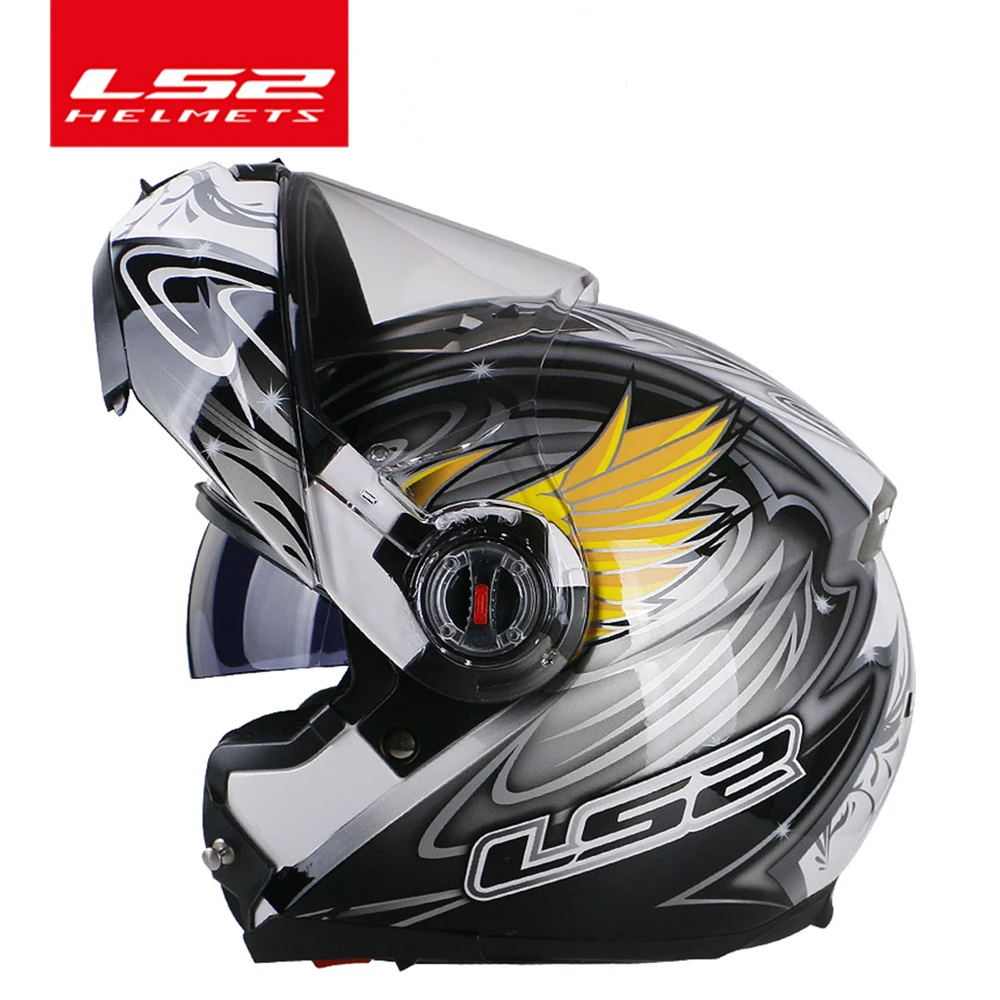 LS2 FF370 Flip Up Motorcycle Helmet Personalised Dual Lens Capacete Modular Helmets Motorbike Racing Cascos Para Moto