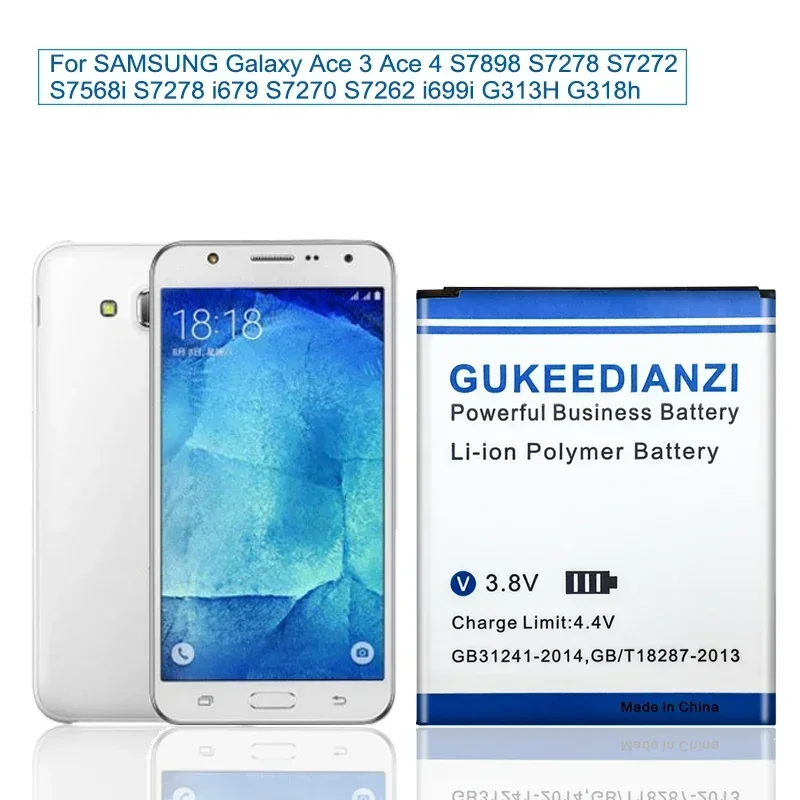 Аккумулятор GUKEEDIANZI для SAMSUNG Galaxy 2100 мАч B100AE Ace 3 4 S7898 S7278 S7272 S7568i I679 S7270 S7262