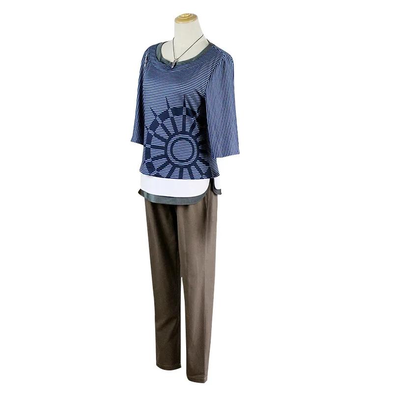 Костюм для косплея рантаро из аниме данганронпа V3 синий топ в полоску коричневые