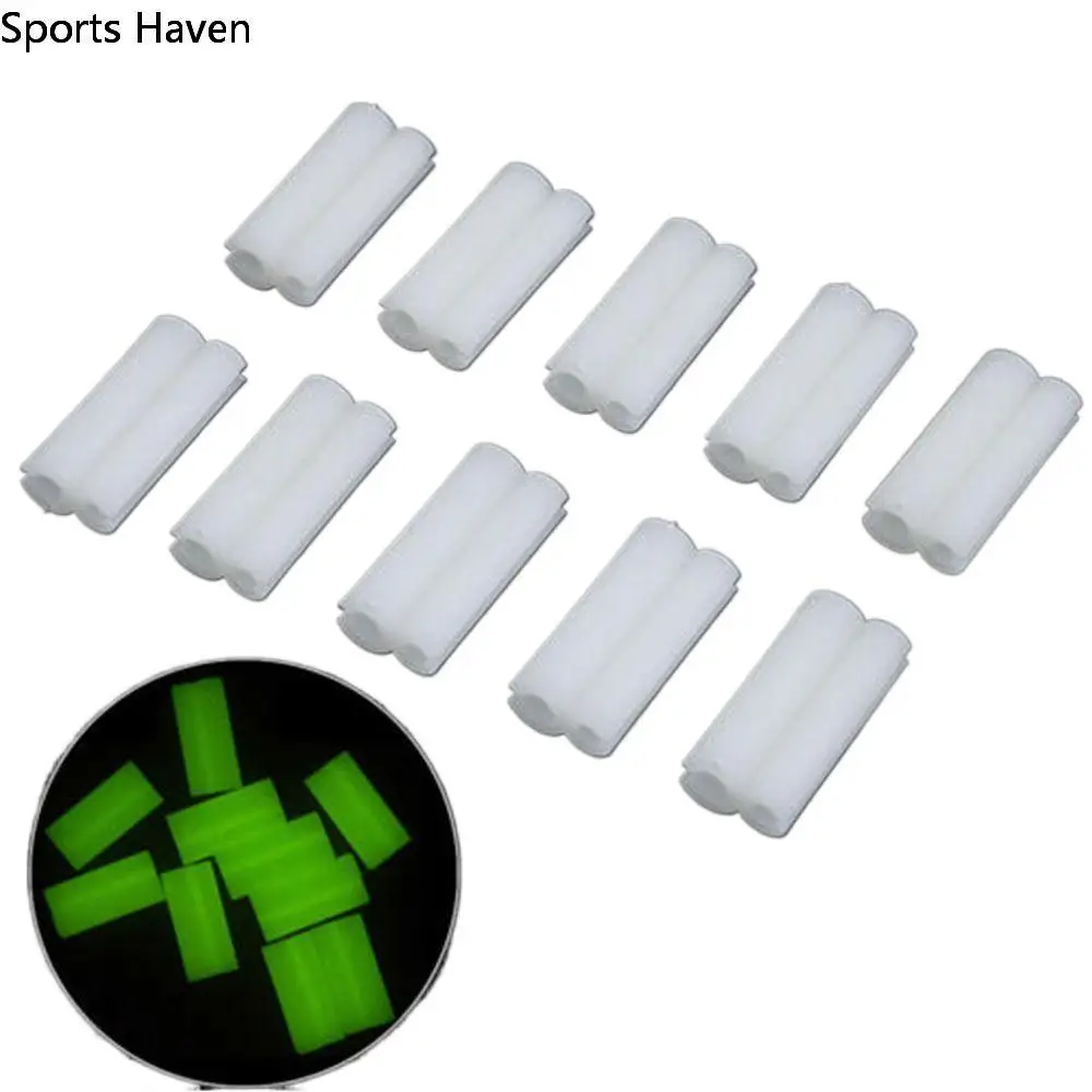 

10 PCS Useful Dark Clip On Light Fishing Glow Stick ClipC Sticks Fishing Rod Feeder Float Hold