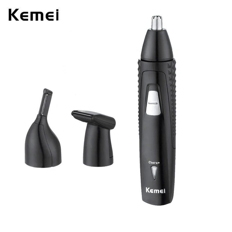 

Kemei 309 3 In 1 Rechargeable Electric Nose Ear Hair Trimmer Sideburns Cutter Cleaner Facial Care Machine Eyebrow Grooming Kit