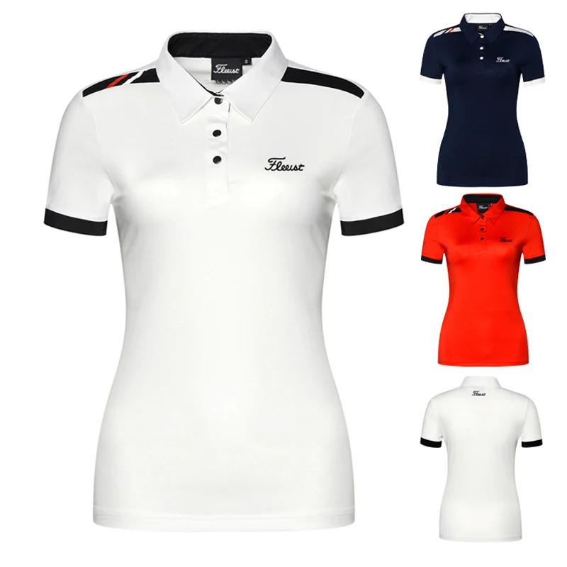 

2022 golf clothing women's short sleeve breathable sweat wicking fast drying Polo casual top new style