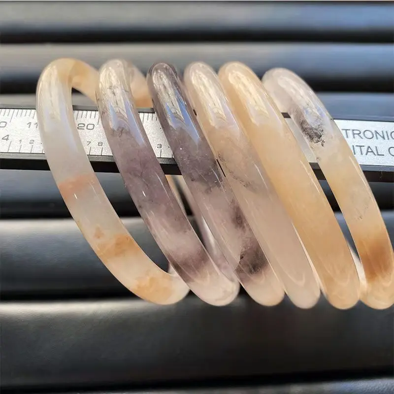 

New 100% Natural Original Ecological Pattern Gold Silk Jade Handcarved Real Jade Bracelet Women Jewelry Bangles Accessories