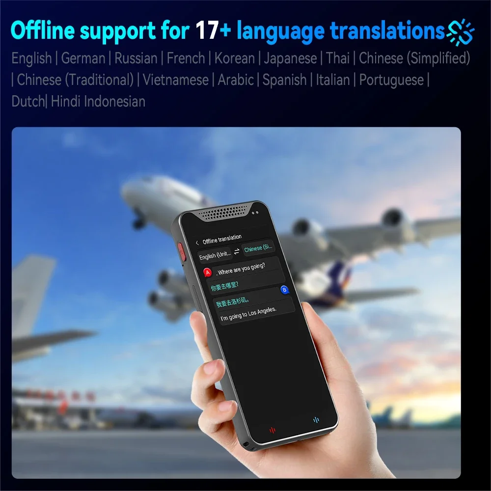 głosem A30 4G Smart Translator Tourism Conversion Translation Device Language w czasie rzeczywistym