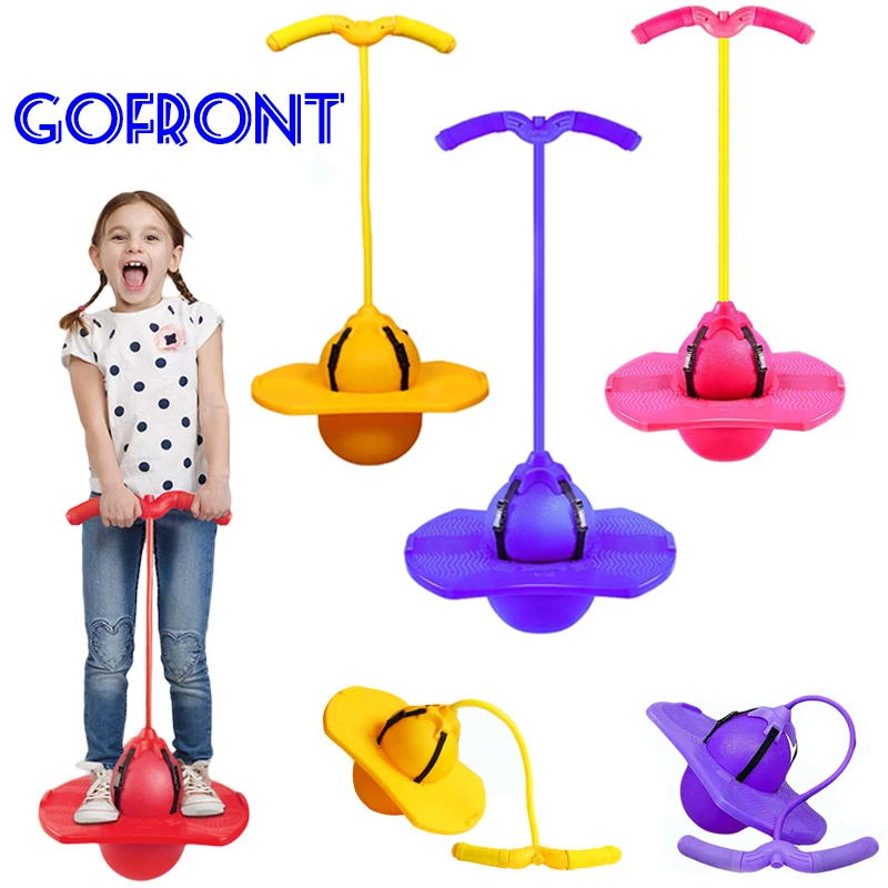 

Bouncing Ball with Handle and Pump Balance Platform Bouncy Jump Pogo Ball for Kids Playground Sports Workout Competition Toy