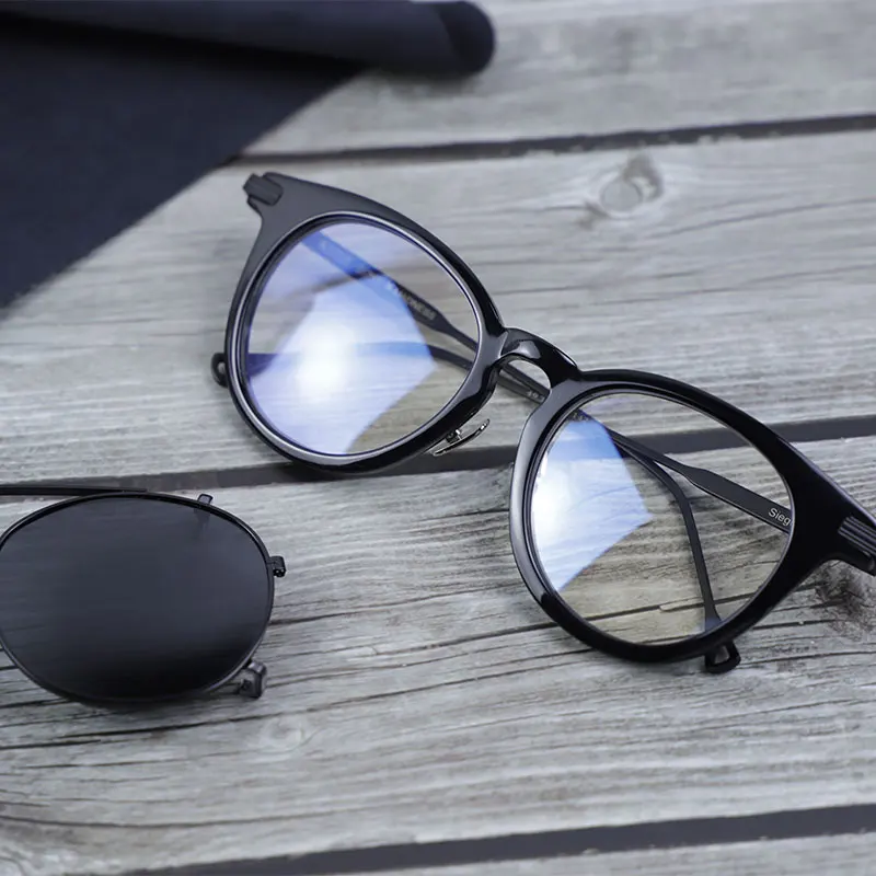 

Shawn Yue same MADNESS retro pure titanium glasses SWR sunglasses clip can be equipped with degree myopia frame