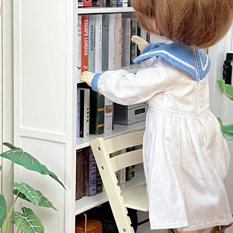 1/6 1/12 модель кукольного домика OB11 BJD игрушки для детский обеденный стул полка