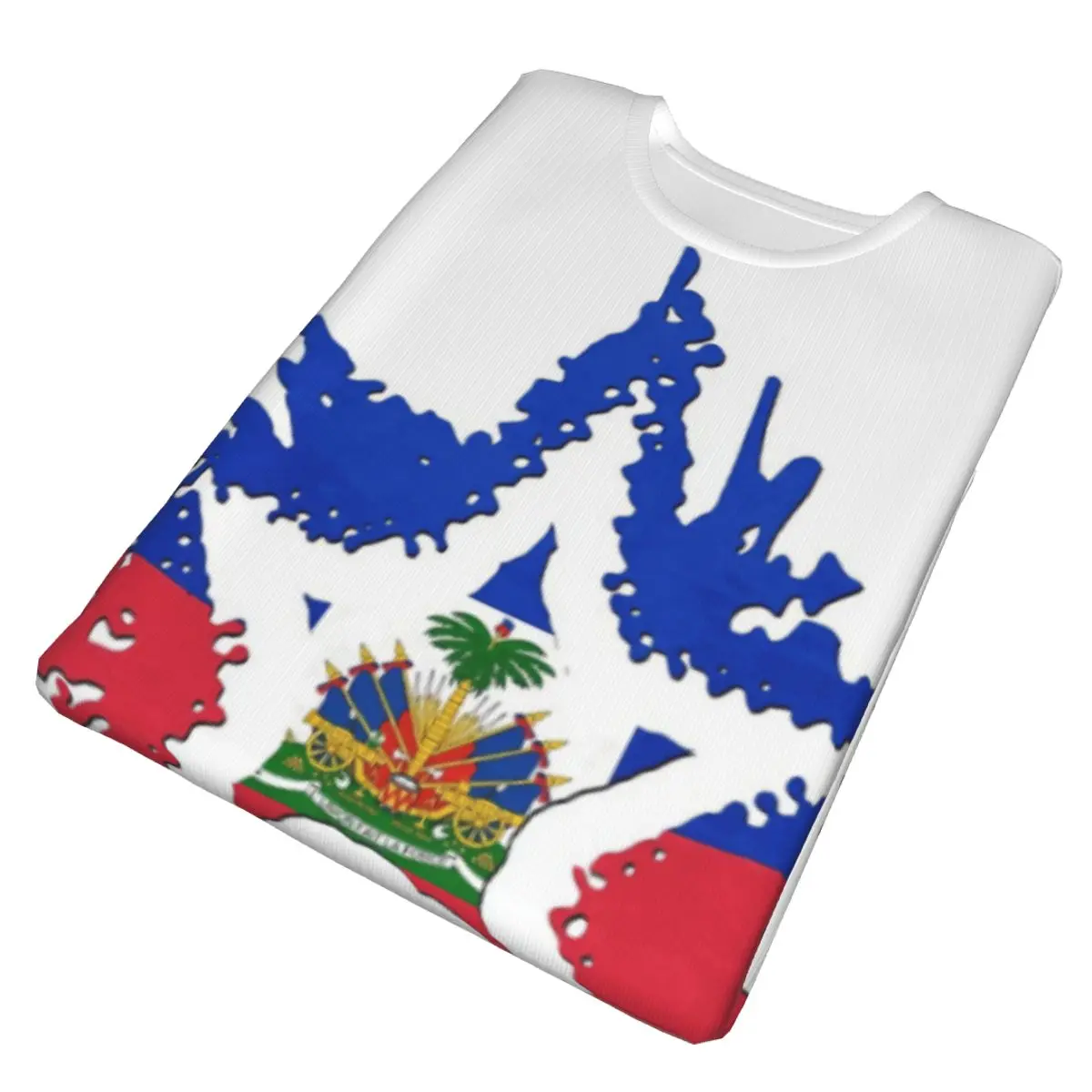 Футболка с флагом Гаити звезда промо Мужская футболка принт R333 Забавный телефон