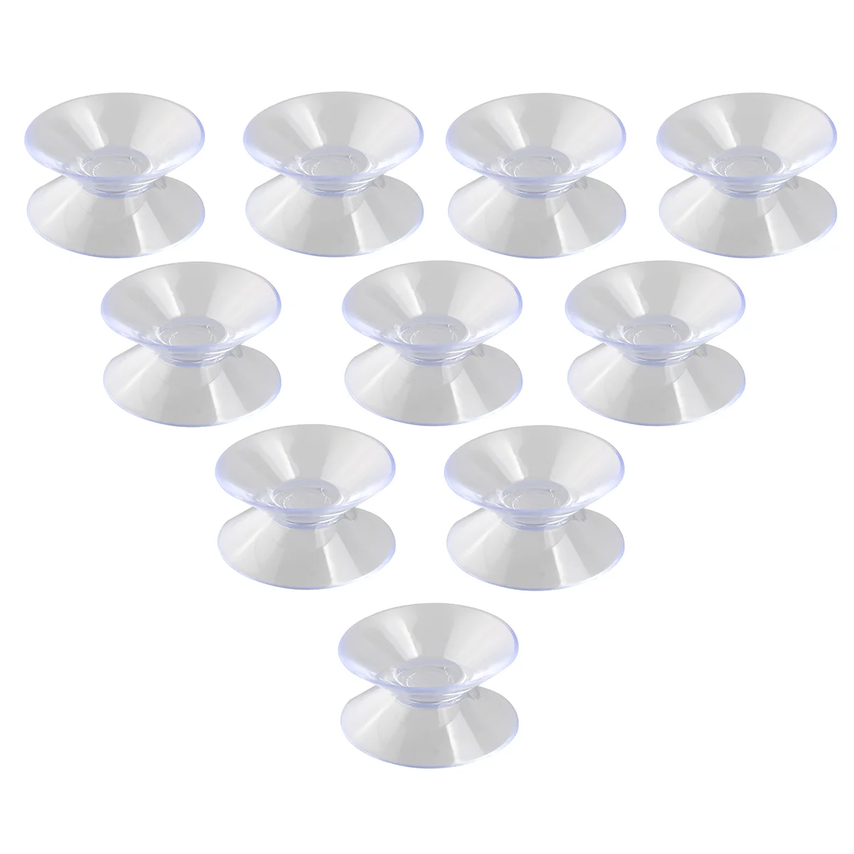 

NUOLUX 10pcs 30mm Double Sided Suction Cups Sucker Pads for Glass Plastic (Transparent)
