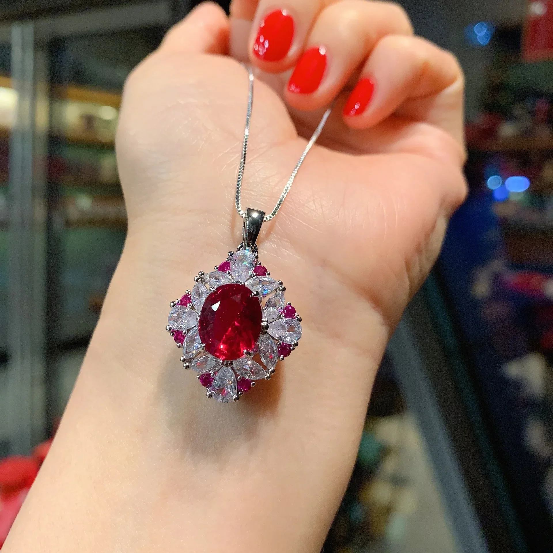 SrJewelry в Европе и Америке популярная имитация голубей крови красное сокровище дан