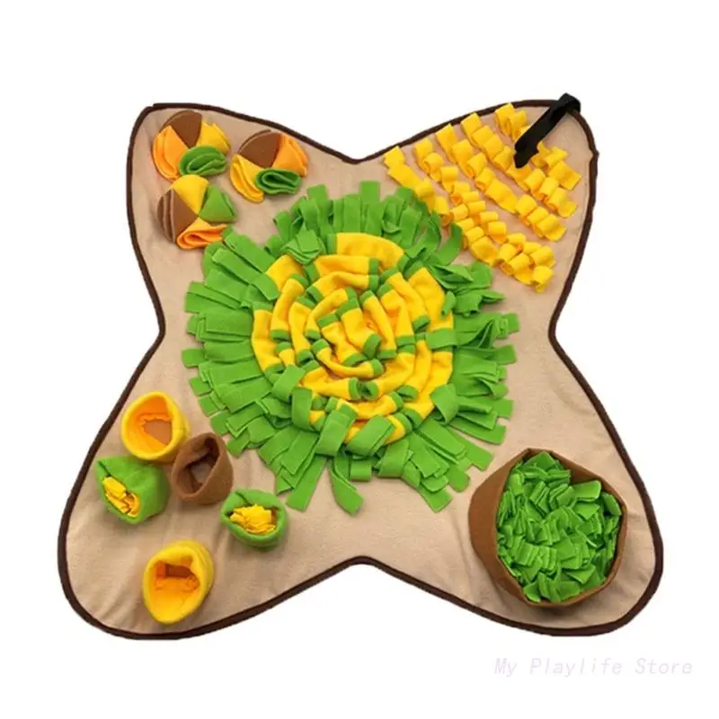 

Dog Snuffle Mat Interactive Puzzle Foraging Toy Slow Feeders Sniffing Pad Reduce Boring Improve Intelligence for Puppy
