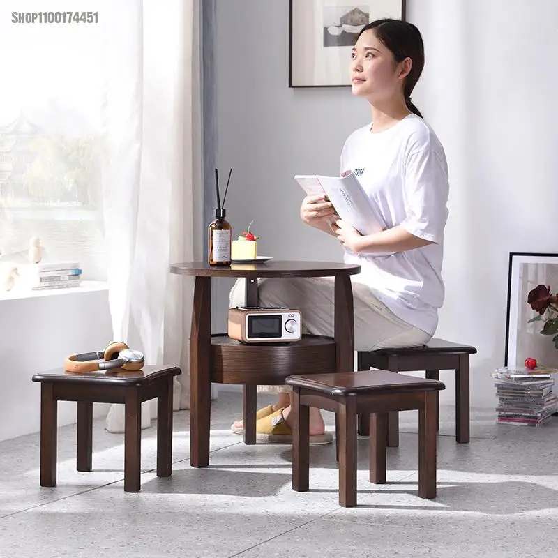 Небольшой домашний низкий табурет маленький современный минималистский