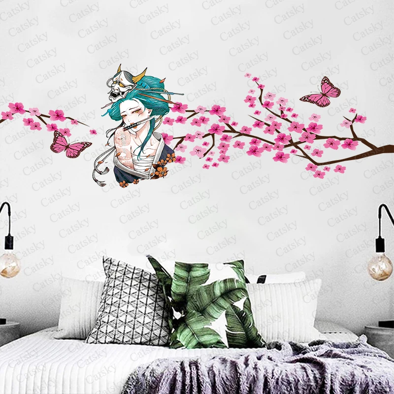 Маска Самурай гейши наклейки на стену для детской комнаты художественная