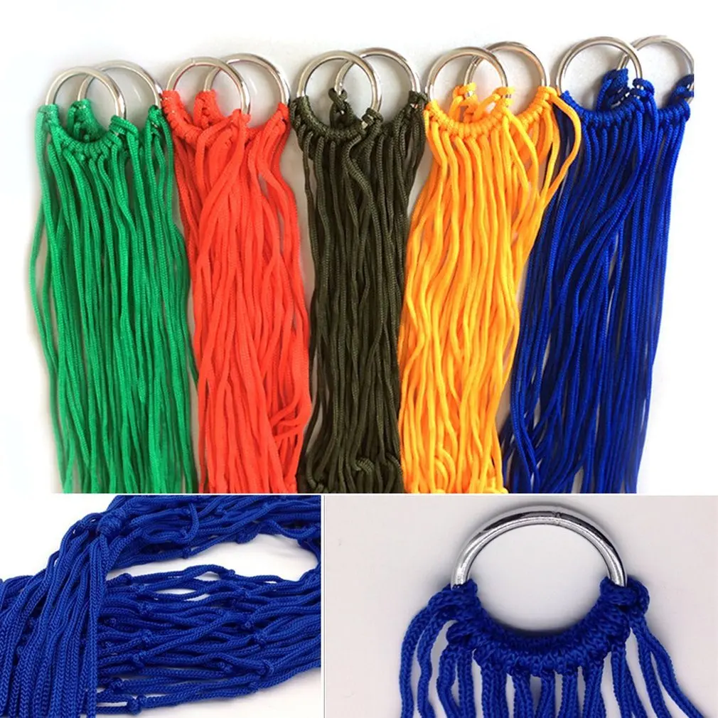 

New Portable Durable Reticular Hammock with Rope Garden Outdoor Furniture Mesh Hammock Swing Nylon Hang Net