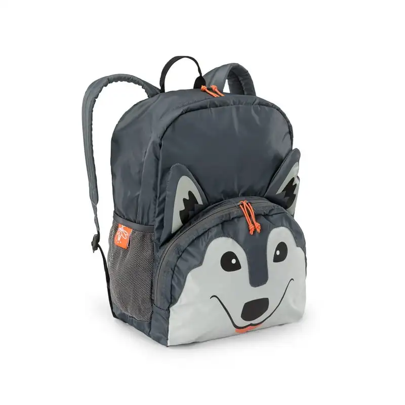 

the Wolf Kid's Backpack - Gray, Unisex, Ages 4-8 (15 Liter) кемпінгові товари Clear bag Picnic Camping storage C